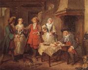 Nicolas Lancret The Marriage Contract oil painting reproduction